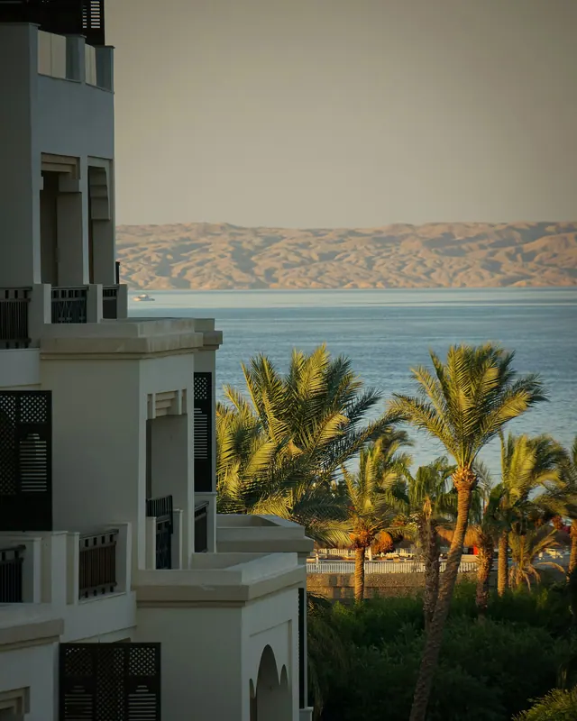 Strand och hotellbyggnader i Hurghada