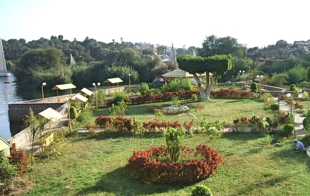 Växtlighet i Aswans botaniska trädgård på Kitchenerön.